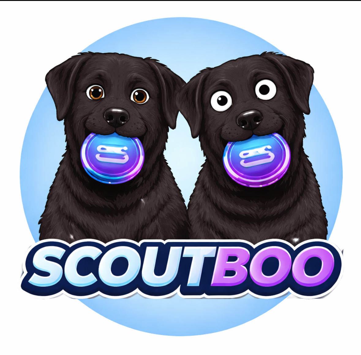 Scout and Boo logo coin